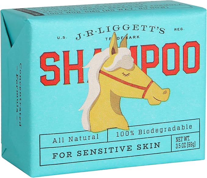 JR Liggett’s Natural Horse Shampoo Bar - Non-GMO, 100% Detergent-Free Formula Gently Deep Cleans and Supports Healthy Skin and Coat - Ideal for Dry, Itchy, or Sensitive Horses - 3.5 oz Bar