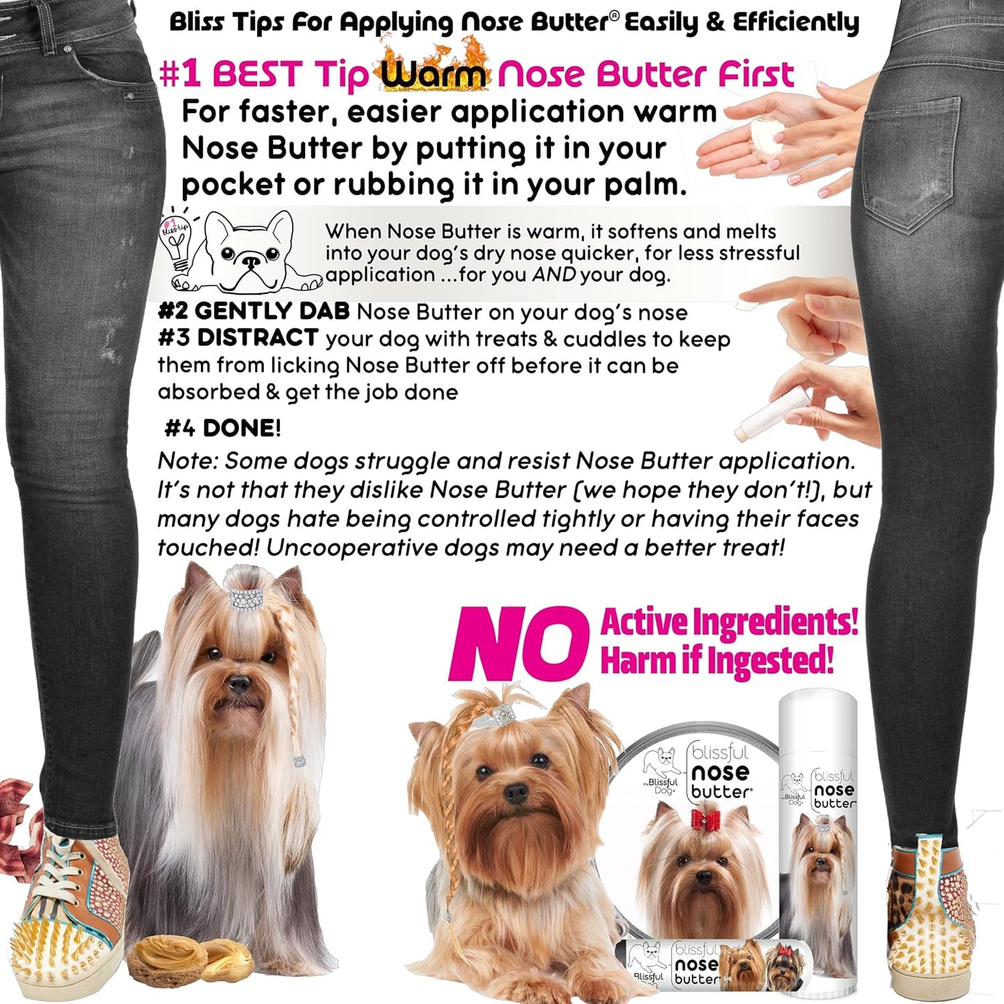 The Blissful Dog Yorkshire Terrier Unscented Nose Butter, 16oz