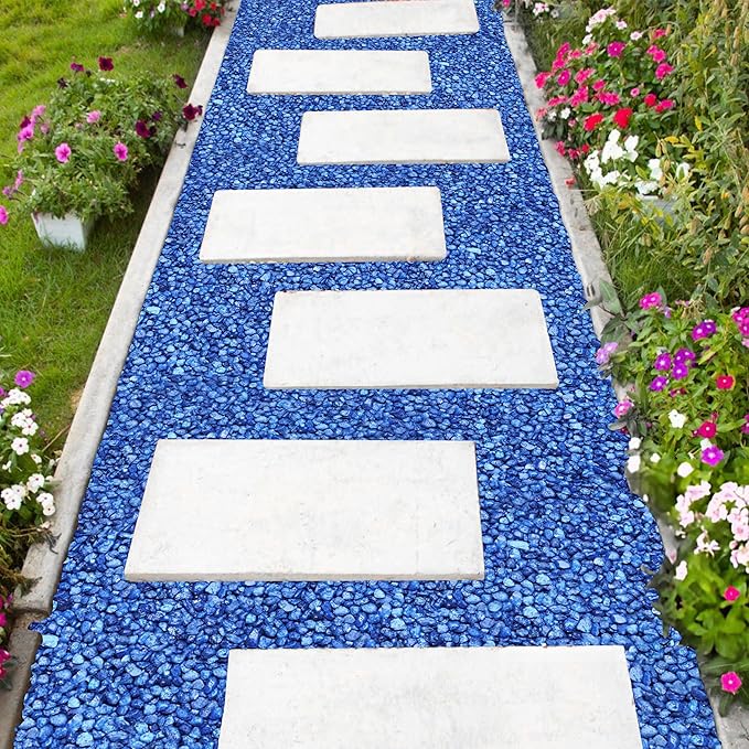 Hygloss Products Craft Rocks, Mini Stones for Art Projects - Bag O' Gravel, Blue, 5 lb