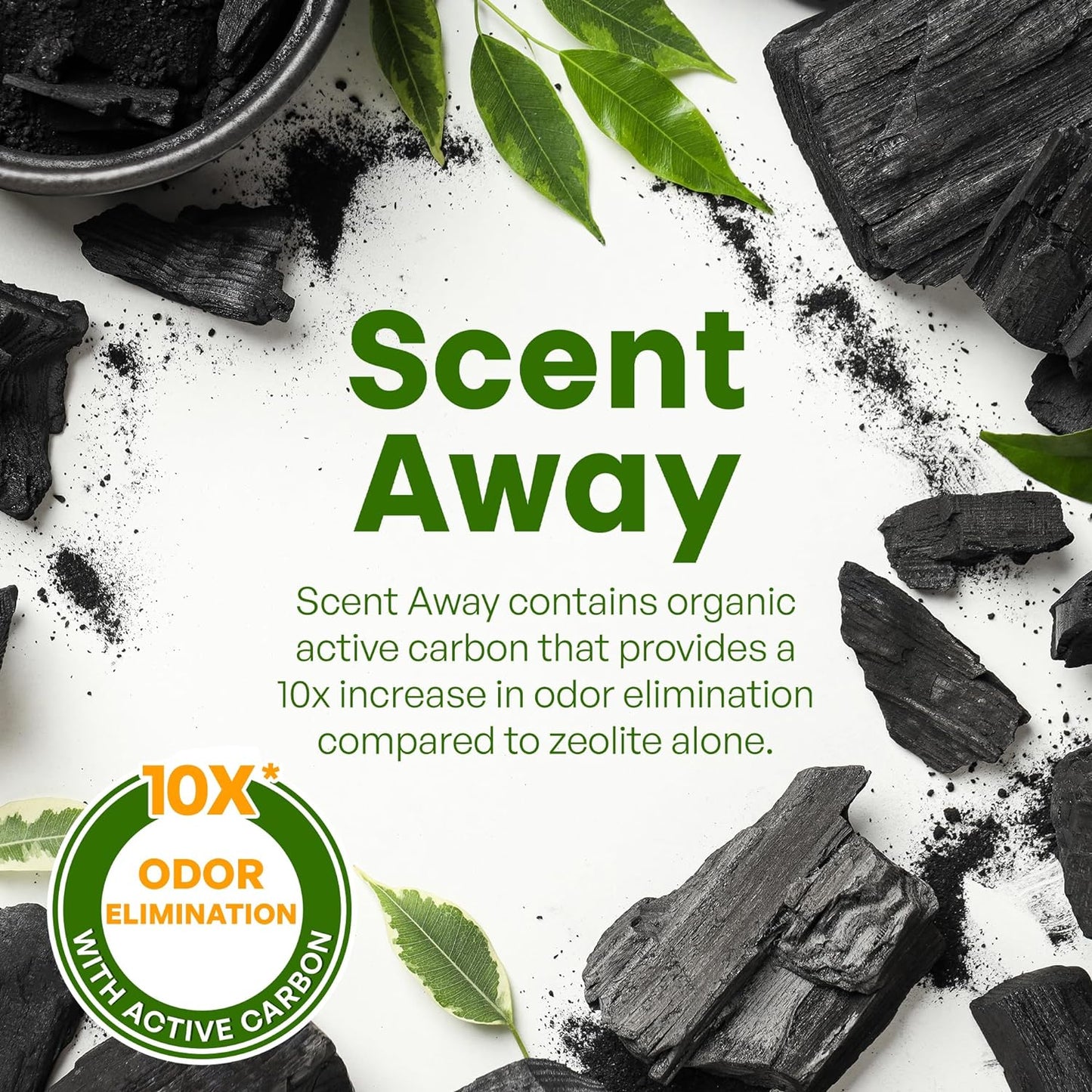 Cat Litter Deodorizer | Litter Box Odor Eliminator | Fragrance-Free with Active Carbon | Eliminates Cat Odors and Smells to Keep Your Home Fresh and Clean (Pack of 3)