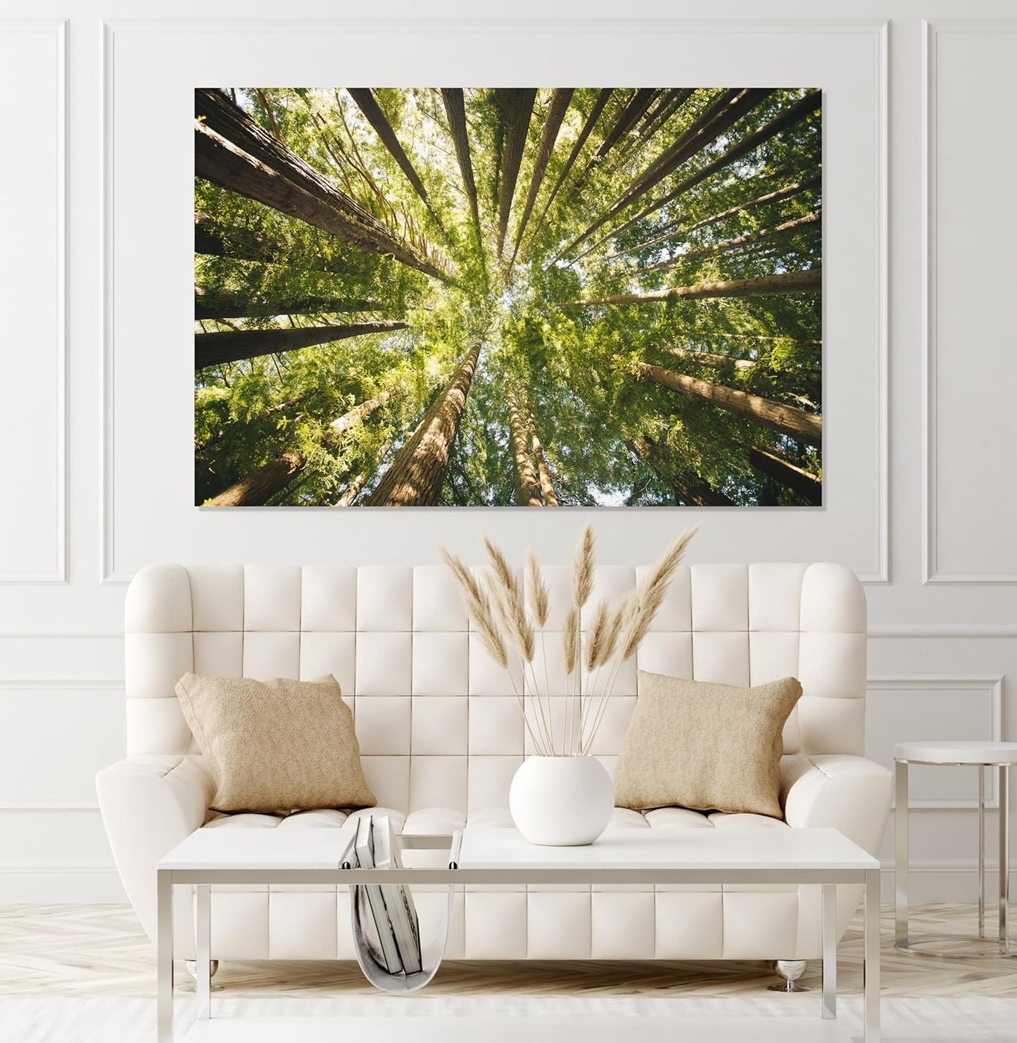 Nature Wall Art Prints - Ocean Forest Mountain Lake Canvas Landscapes - Small to Extra Large Living Room Bedroom Kitchen Bathroom Décor (Serenity in the Forest, 31L" x 47W")