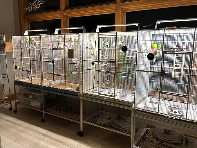 HappyBird Lightning (A Divison of M&M Cage) 18" LED linkable Light bar Without Power Source for Multiple Bird Breeder Cages, Full Spectrum LED. Will NOT Run ON ITS OWN (Single)