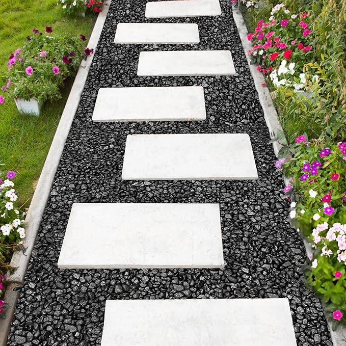 Hygloss Products Craft Rocks, Mini Stones for Art Projects - Bucket O' Gravel, Black, 1 lb