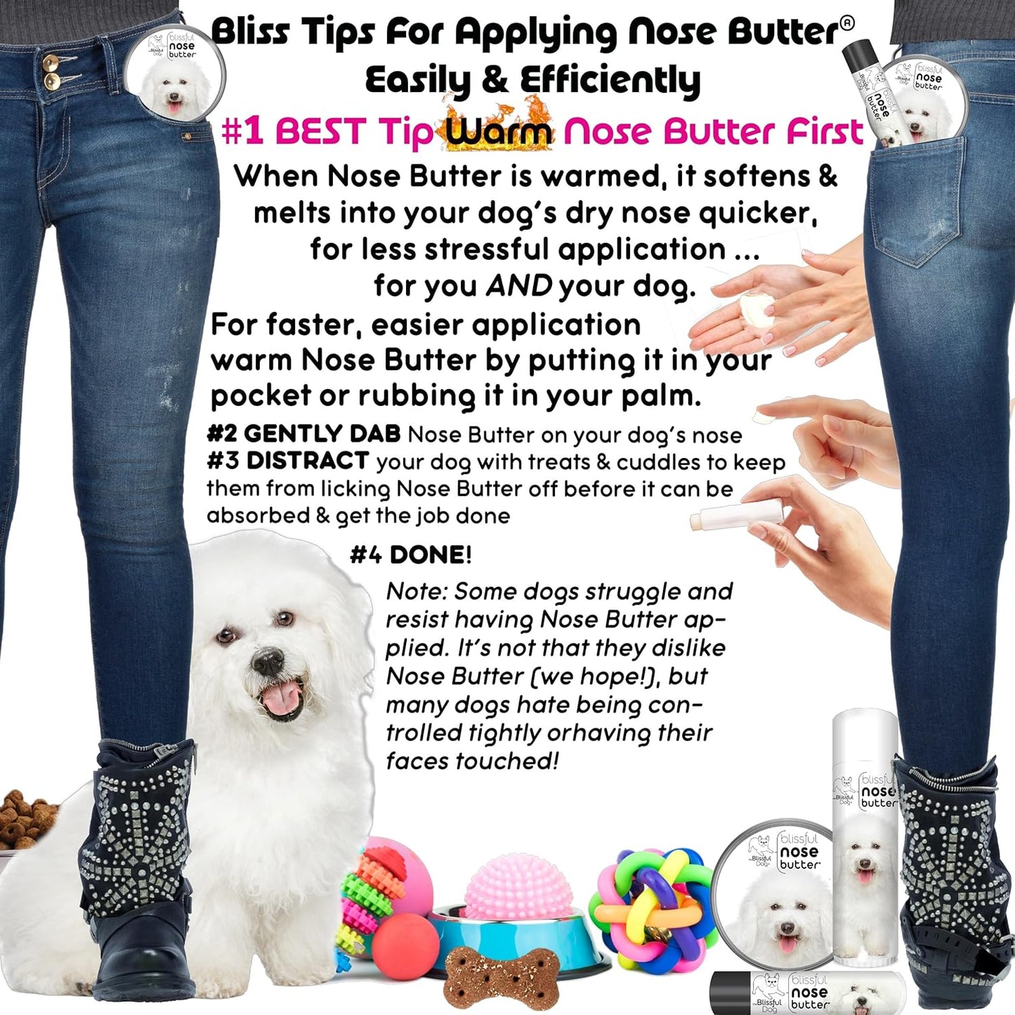 The Blissful Dog Bichon Frise Unscented Nose Butter, 8-Ounce
