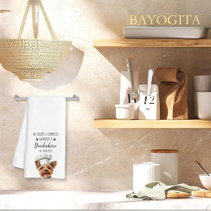 Yorkshire Terrie Gifts Kitchen Towels Decorative, Yorkie Gifts for Women Yorkie Lovers Dish Tea Towels for Kitchen Drying, Yorkshire Terrie Dog Hand Towels, 16x24 Inch