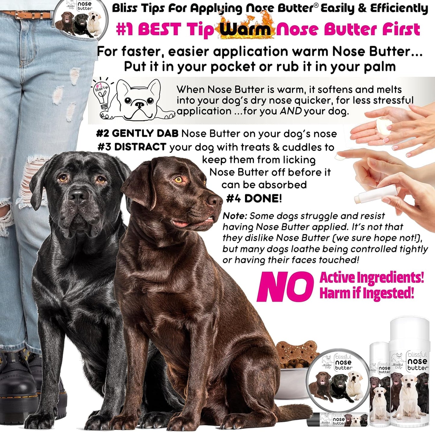 The Blissful Dog Labrador Retriever Unscented Nose Butter, 0.15-Ounce