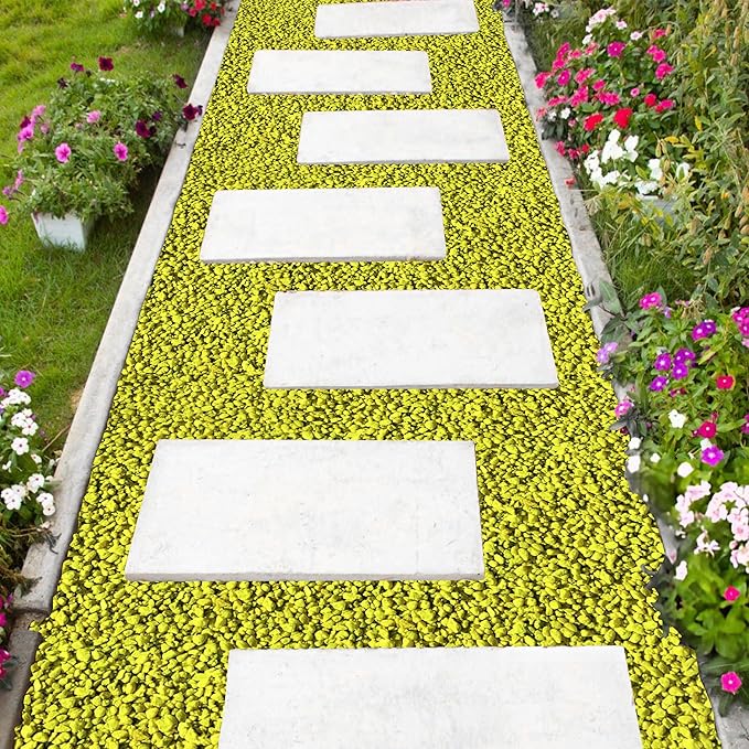 Hygloss Products Craft Rocks, Mini Stones For Art Projects - Bucket O' Gravel, Neon Yellow, 1 lb