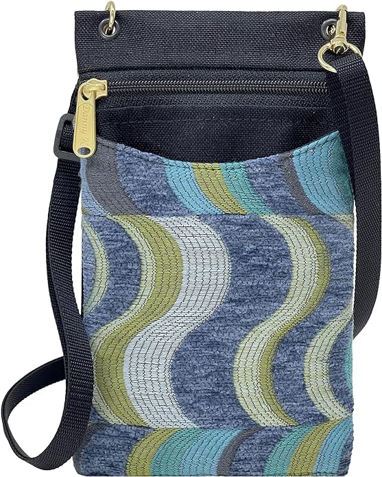 Danny K. Women's Tapestry Crossbody Cell Phone or Passport Purse, Handmade in USA