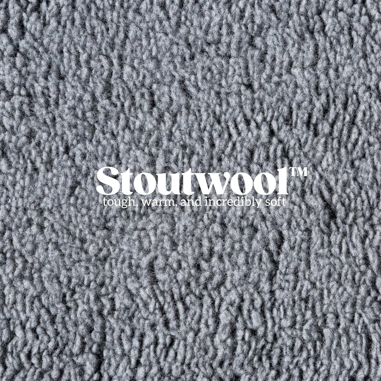 Stoutwool Indestructible Dog Bed - Fluffy Chew Proof Dog Crate Pad - Tough Kennel Pad for Aggressive Chewers - Washable, Ideal for Jumbo Breeds & Fits 54-Inch Crate - 53"x35", Charcoal