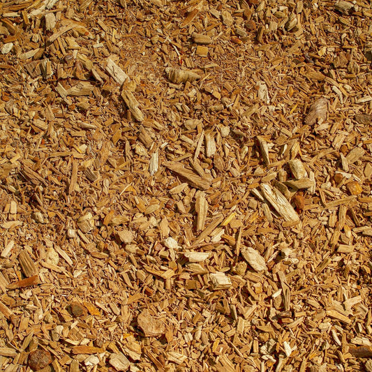 Premium Gold Wood Mulch for Landscaping, Gardens, Lawns, Potting Media, and Potted Plants (0.5 CF - 14 L - 15 QTS)